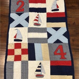 Pottery Barn Kids nautical quilts set of 2